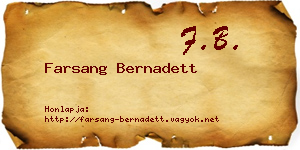 Farsang Bernadett névjegykártya