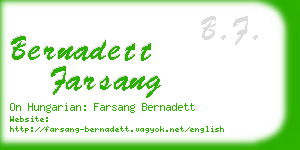 bernadett farsang business card